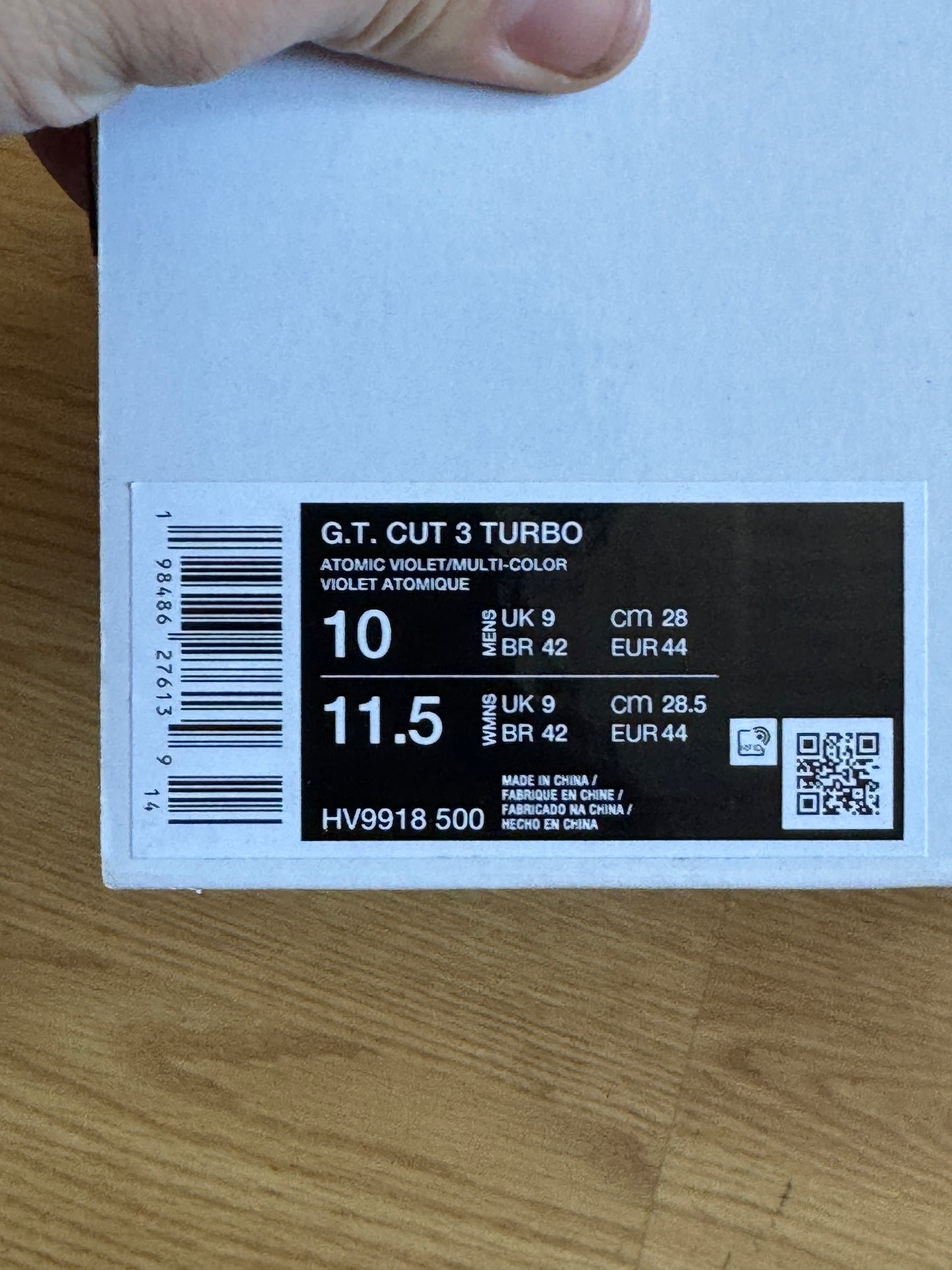 Nike GT Cut 3 Turbo Jaune et Violet – Taille 44