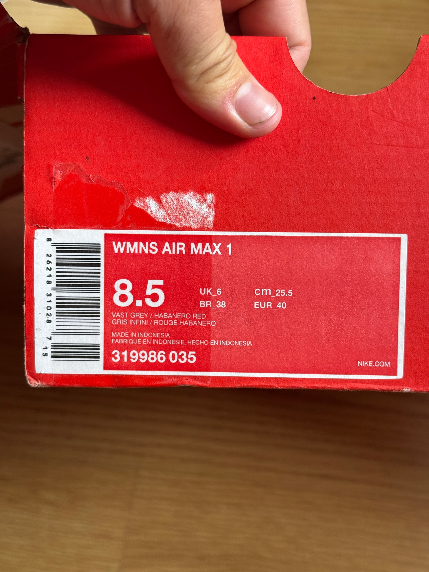 Nike Air Max 1 Habanero – Taille 40.5