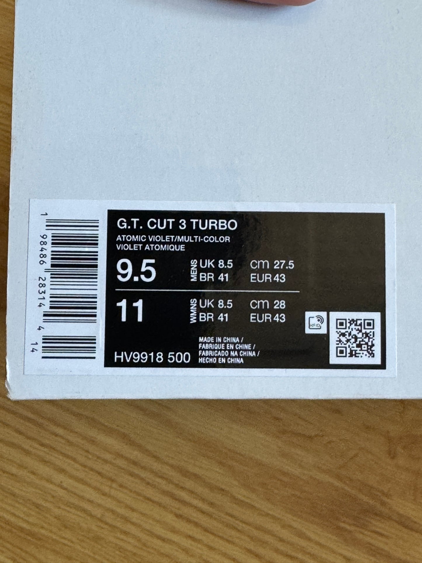 Nike GT Cut 3 Turbo Jaune et Violet – Taille 43