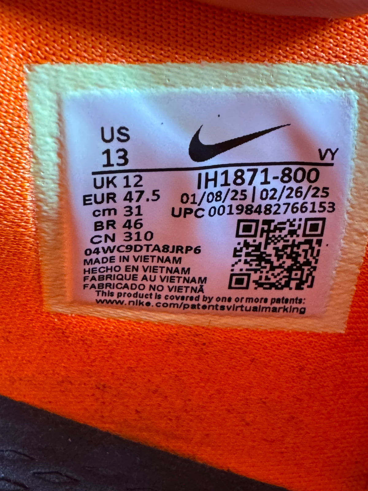 Nike Kobe 6 Protro Total Orange — Taille 47.5