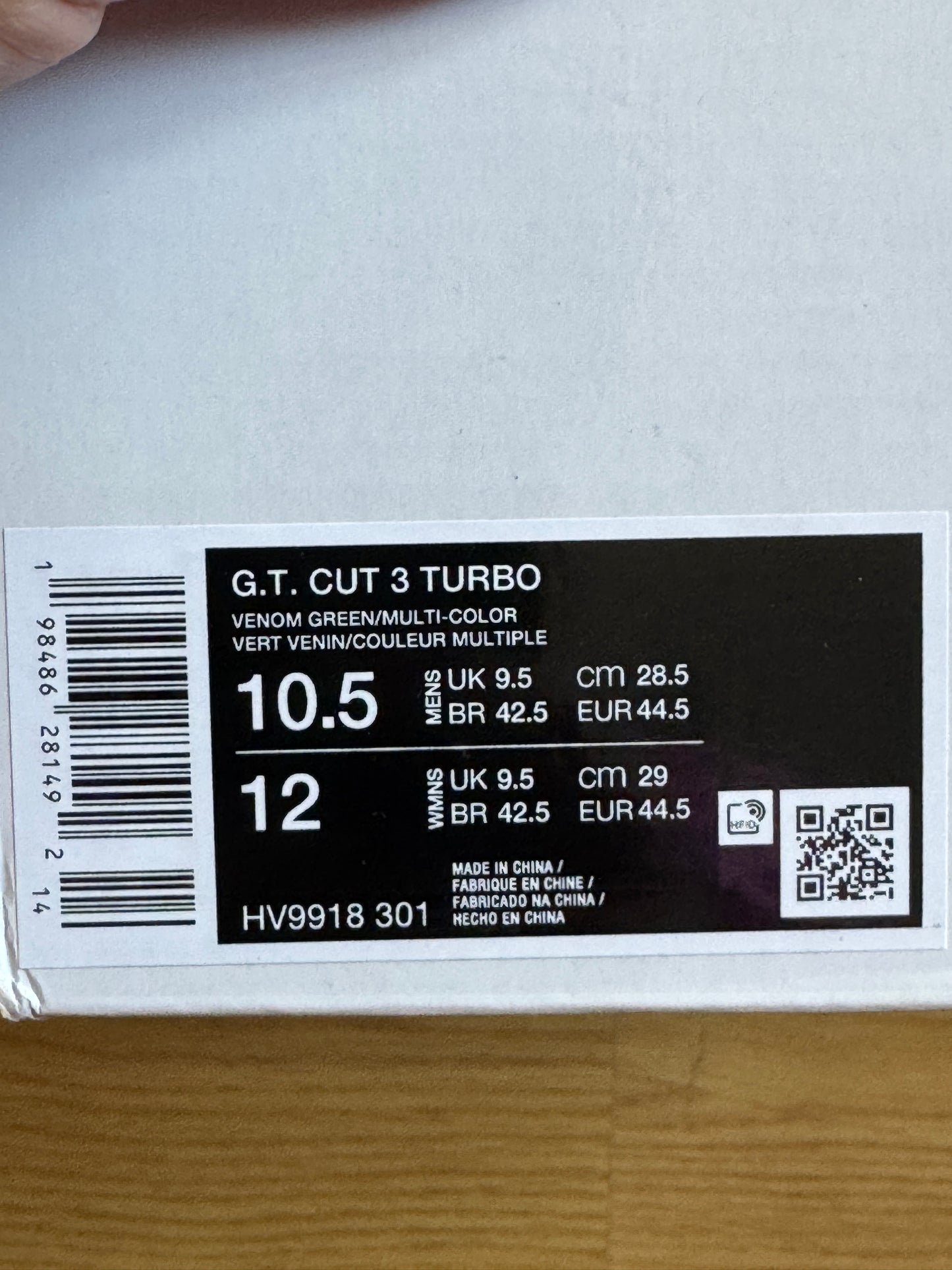 Nike GT Cut 3 Turbo Vert et Bleu – Taille 44.5