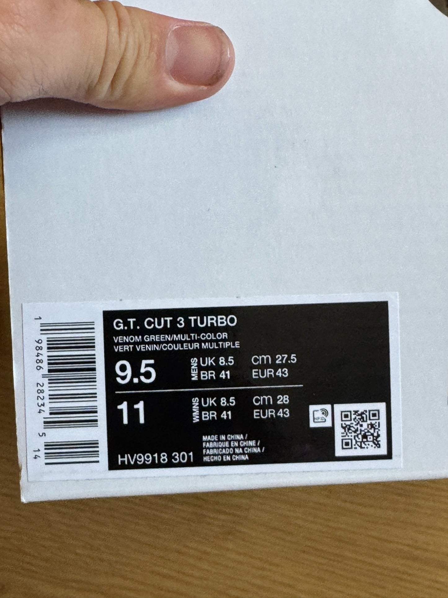 Nike GT Cut 3 Turbo Vert et Bleu – Taille 43