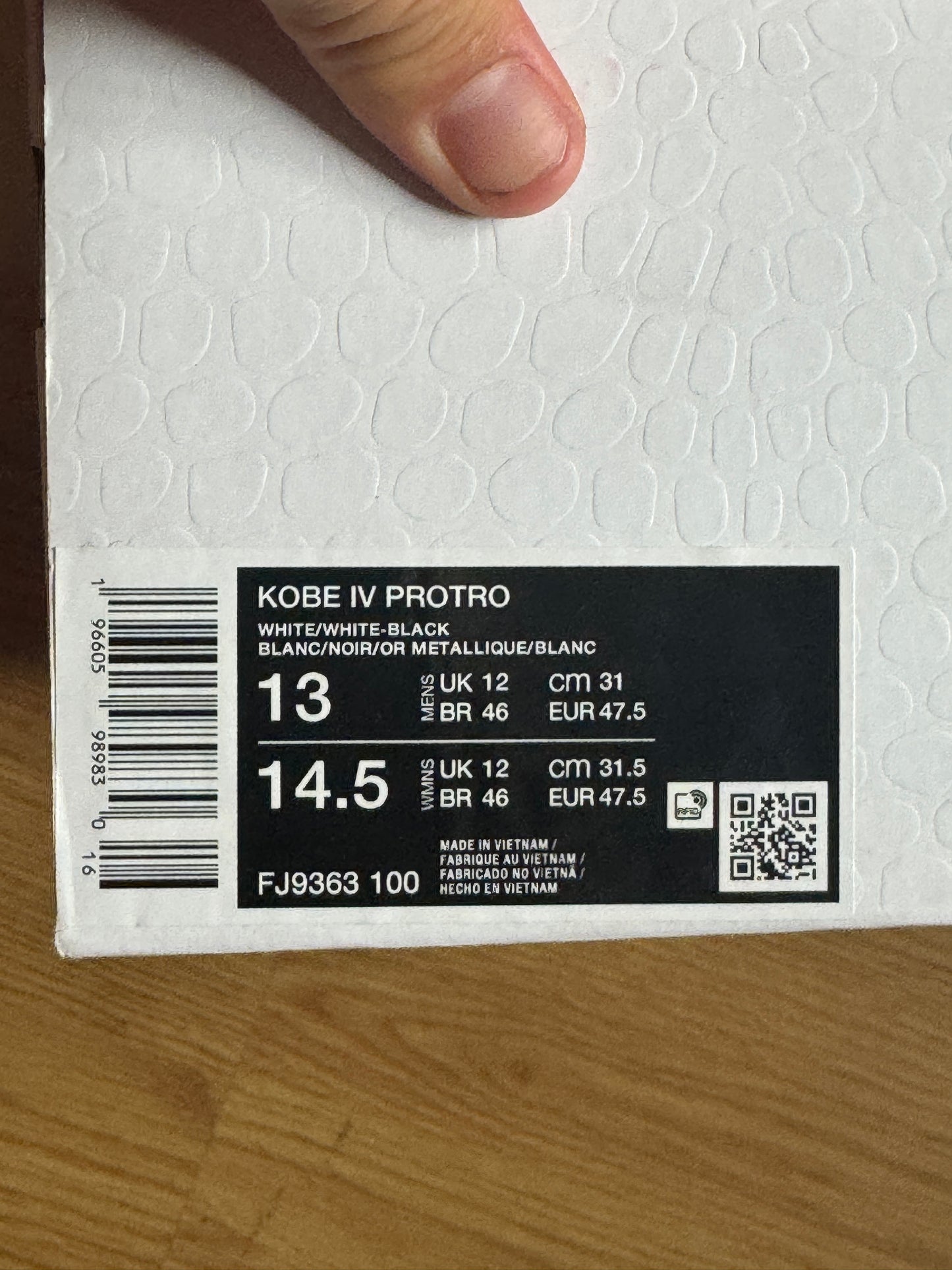 Nike Kobe 4 Protro Gigi – Taille 47.5