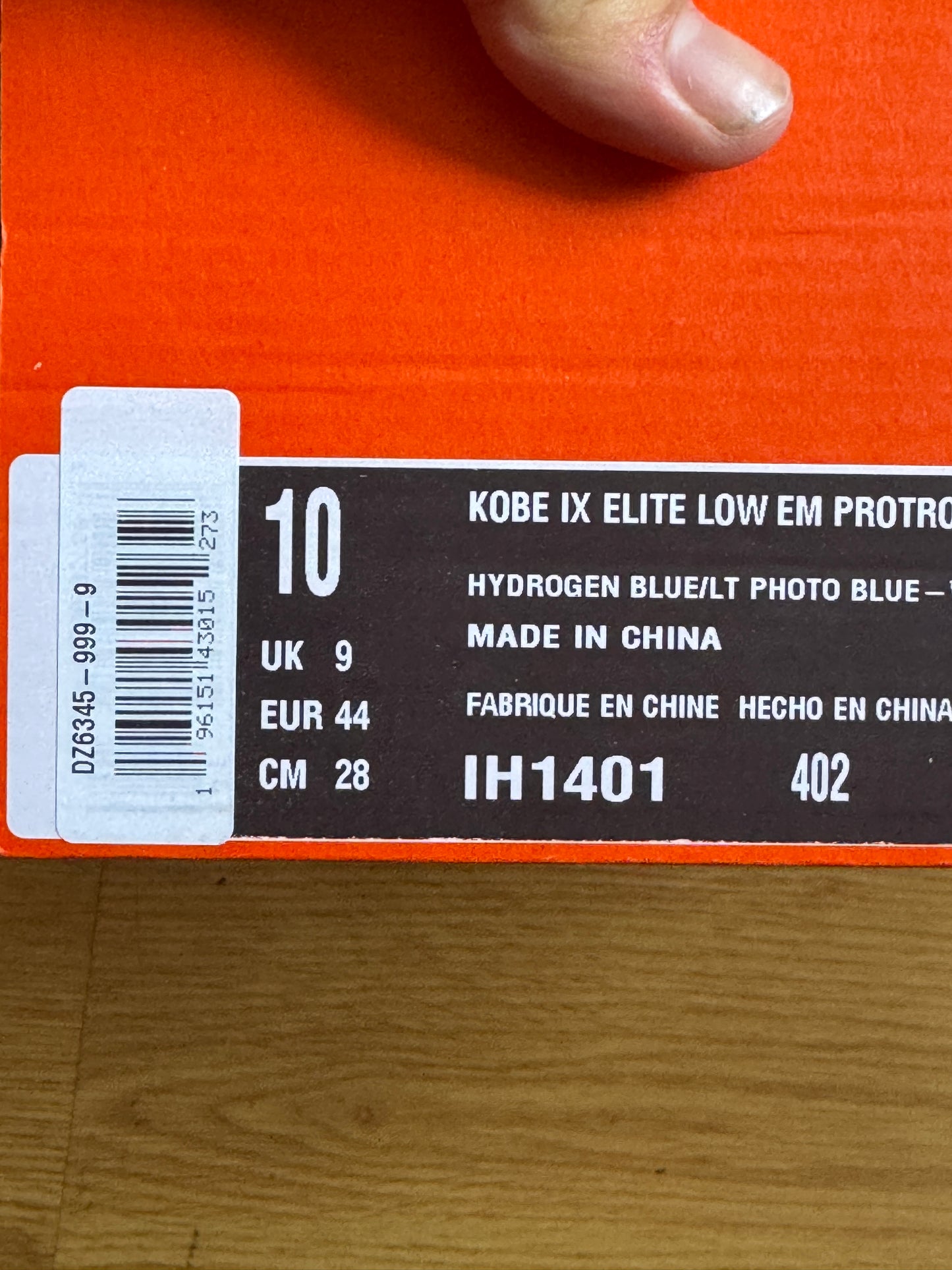 Nike Kobe 9 Elite Low Hydrogen – Taille 44
