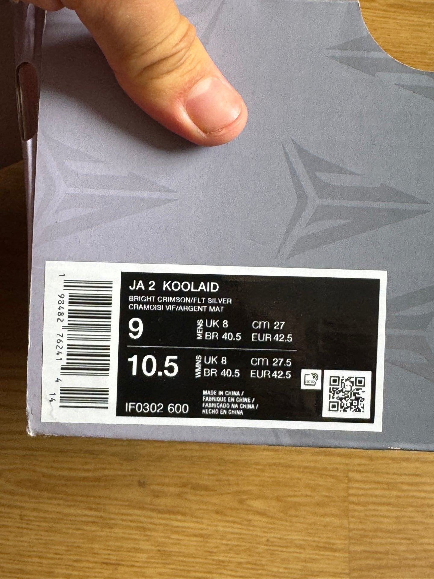 Nike Ja 2 Kool-Aid – Taille 42.5