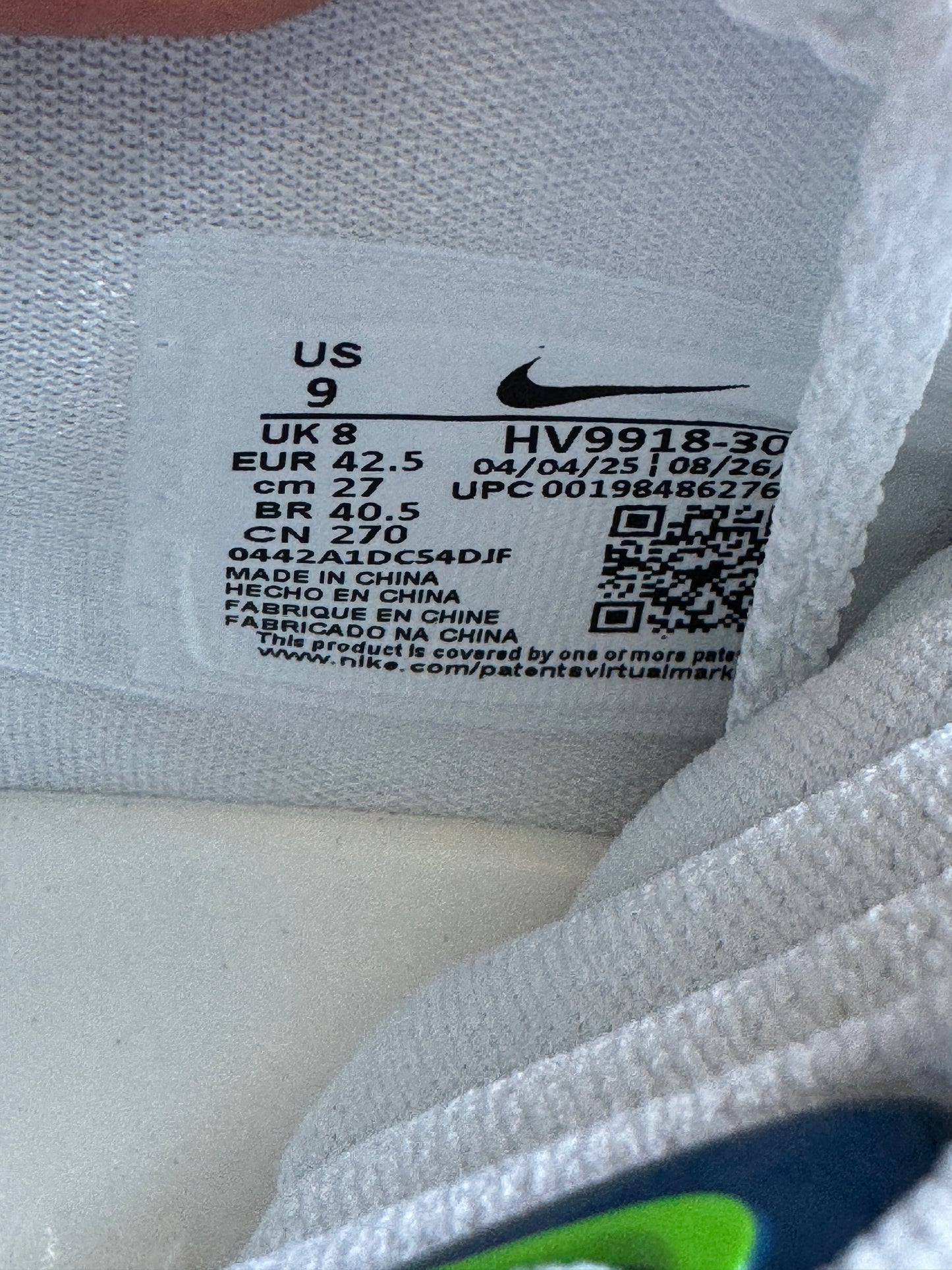 Nike GT Cut 3 Turbo Vert et Bleu – Taille 42.5