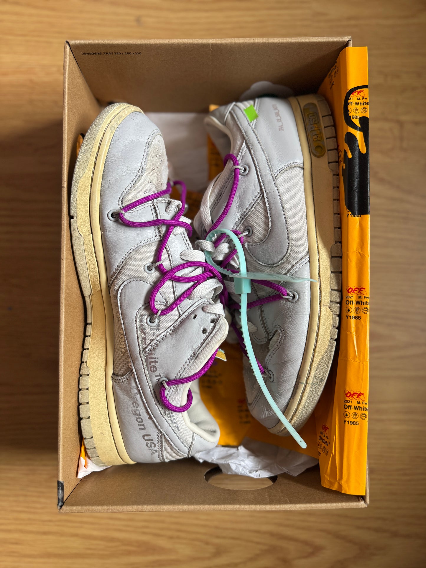Nike Dunk Off-White Lot 21 – Taille 42