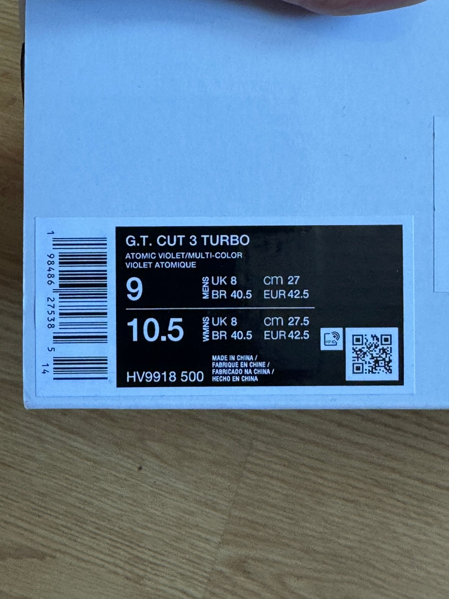 Nike GT Cut 3 Turbo Jaune et Violet – Taille 42.5